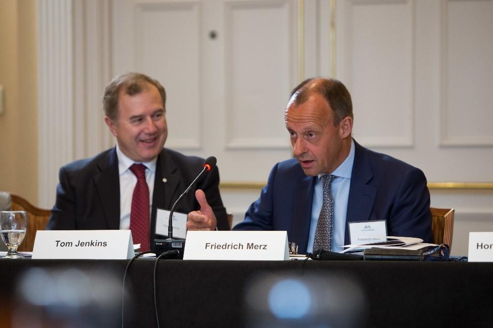 Tom Jenkins, Chair-Emeritus of Atlantik-Brucke Canada and Mr. Friedrich Merz, Chair of Atlantik-Brucke